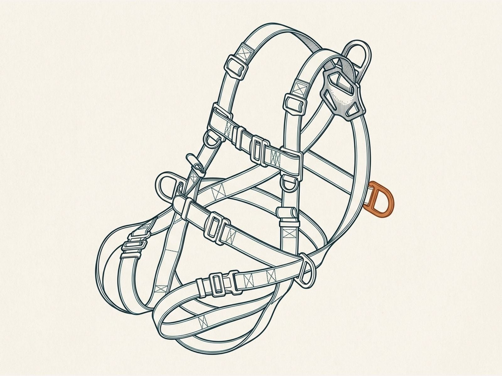 DBI-SALA ExoFit Rescue Harness, Full-Body Rescue Harness with Shoulder D-Rings