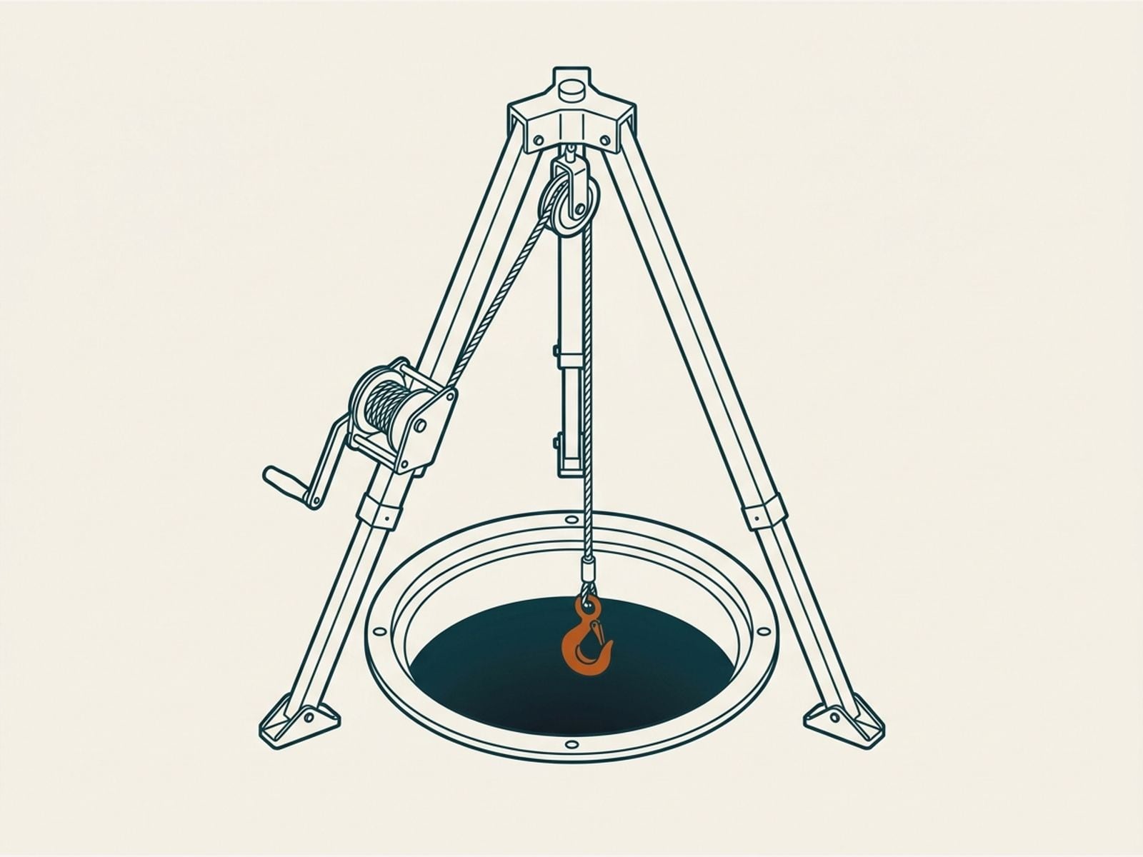 FallTech 7 ft Tripod Kit, FallTech 7 ft Tripod Kit with Personnel Winch